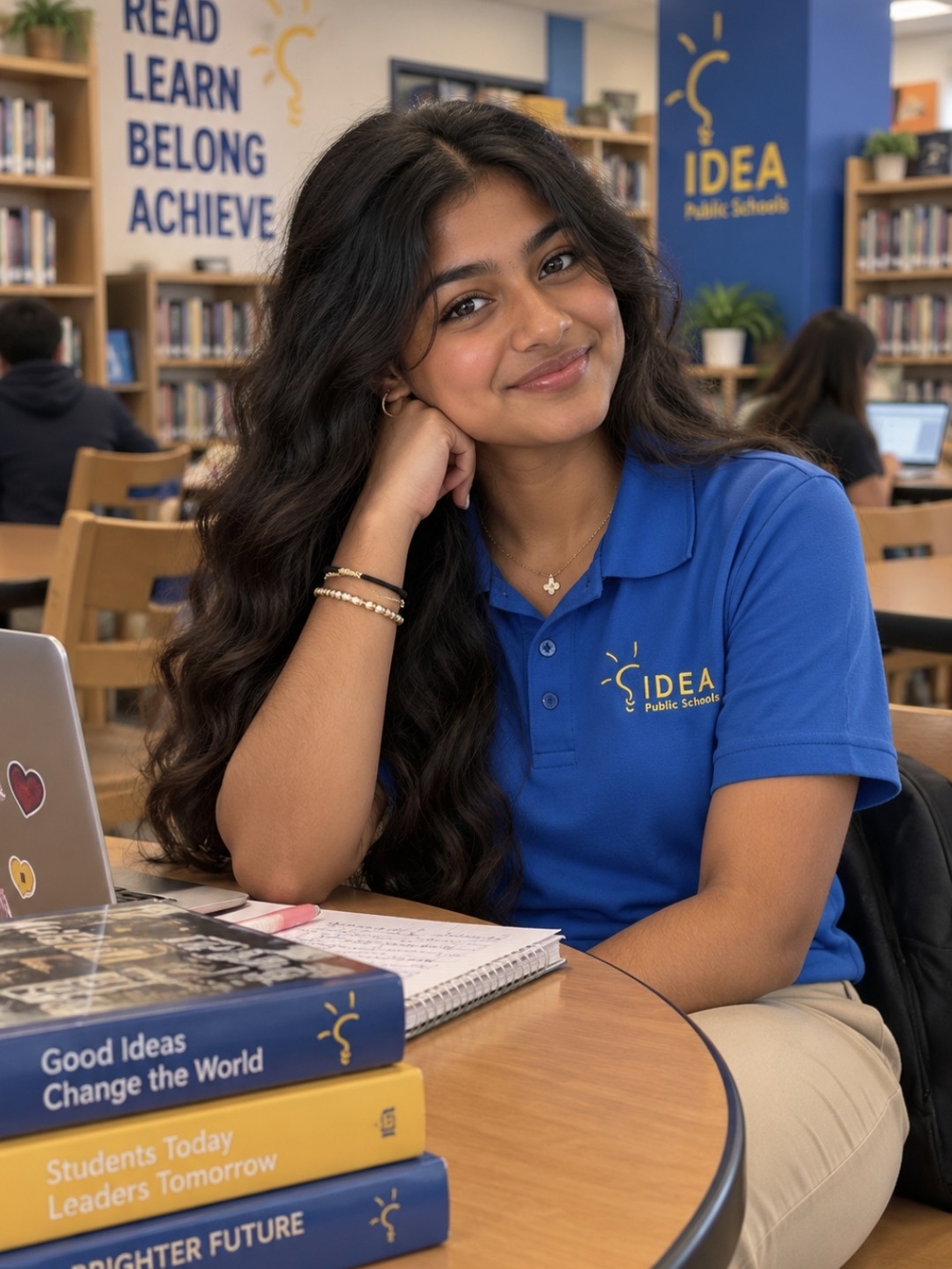 IDEA Public School Uniform- Polo Shirt- Blue- Adult Medium